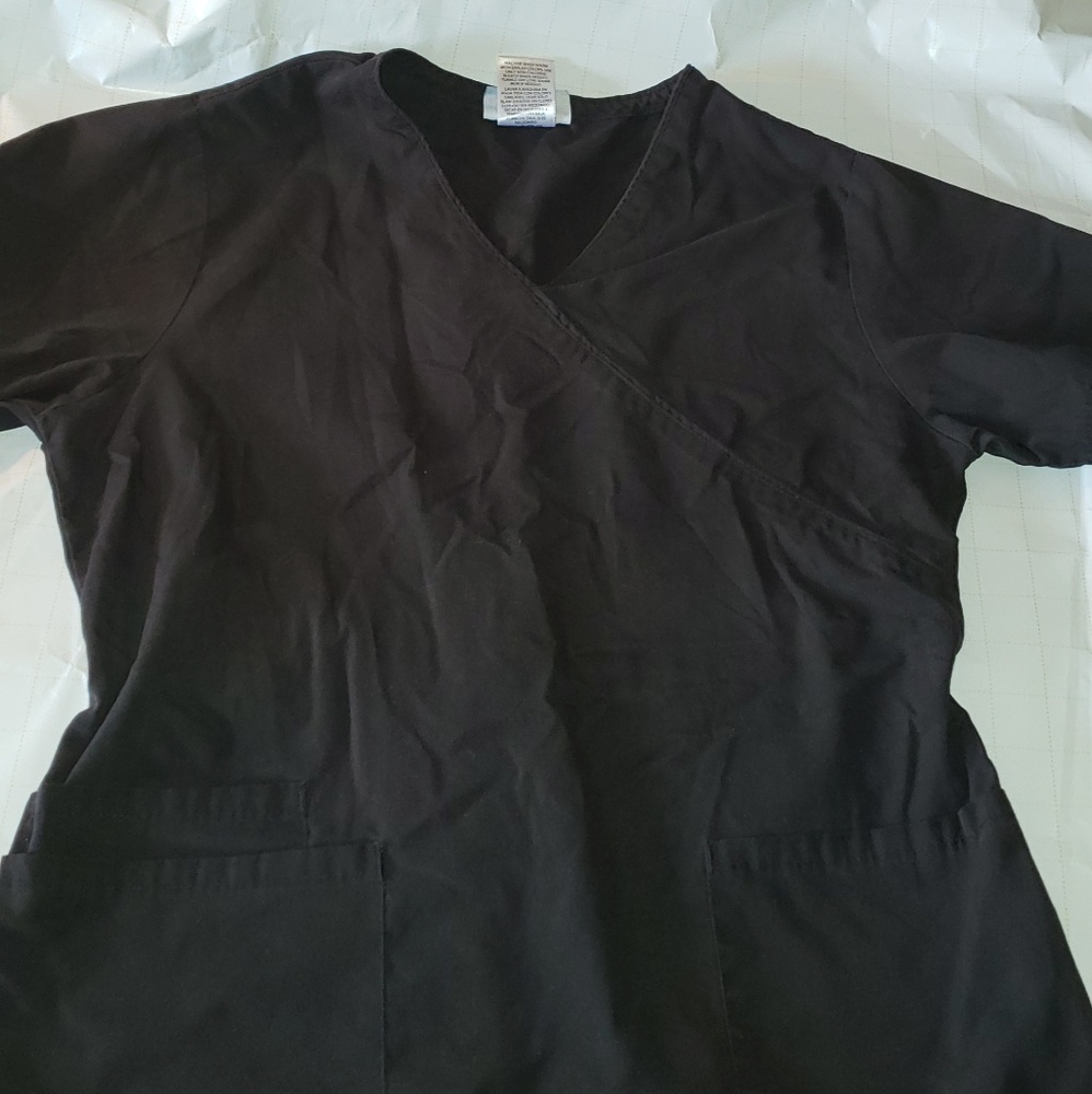 Black xs scrub top